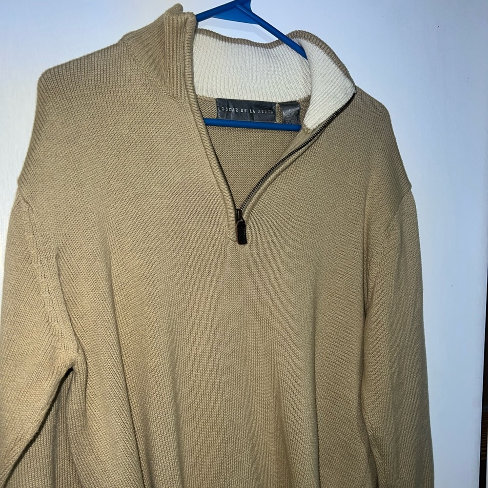 Oscar de la Renta Quarter Zip Sweater